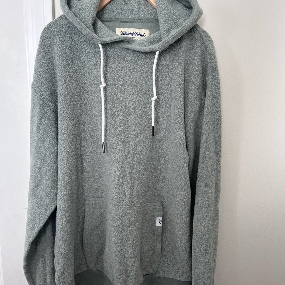 Green Oversized Long Sleeve Hoodie